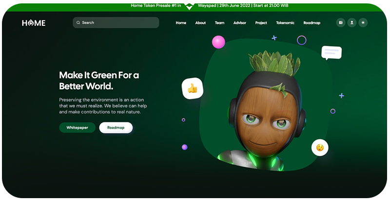 Home Token - Company Profile Website