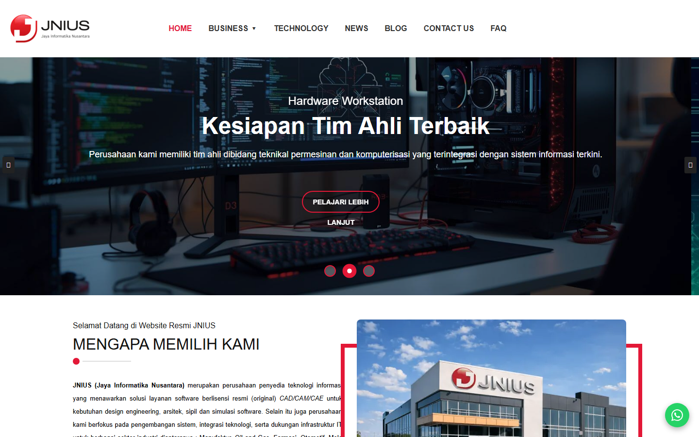 JNIUS - Company Profile Website