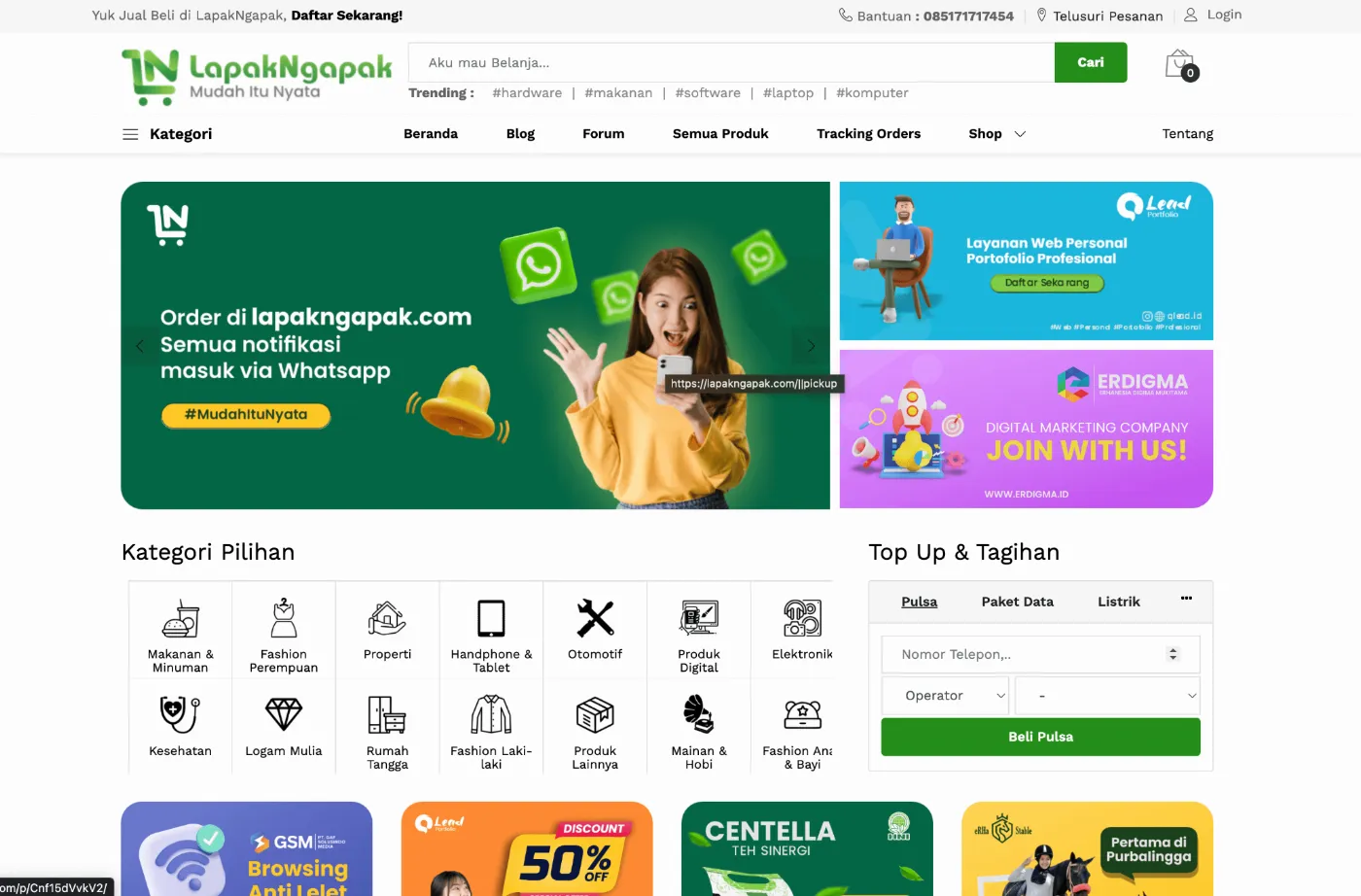 Tampilan LapakNgapak